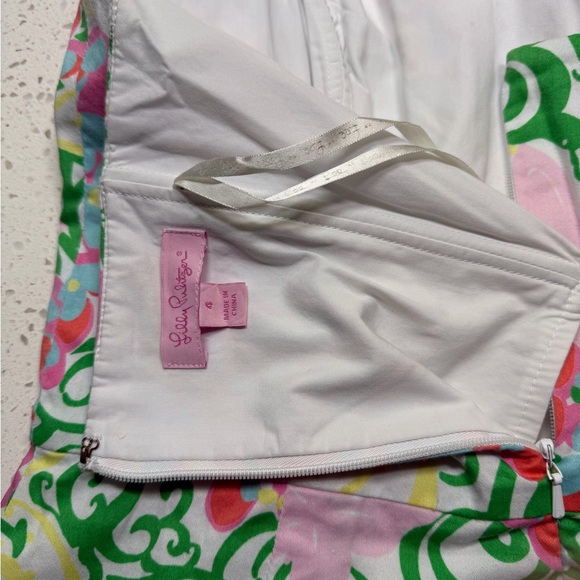 Lilly Pulitzer Strapless Dress in Pink and Green Floral - Picture 8 of 11